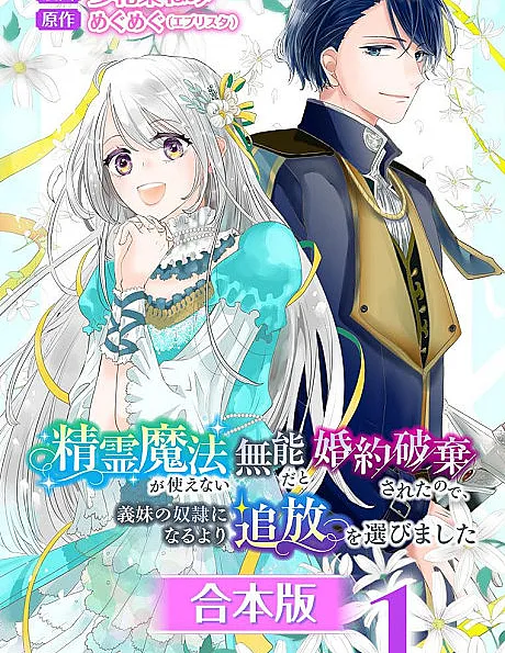 Cover image for Seirei Mahou ga Tsukaenai Munou dato Konyaku Haki sareta node, Gimai no Dorei ni Naru yori Tsuihou wo Erabimashita (Como meu noivado foi anulado por eu ser um inútil incapaz de usar magia espiritual, escolhi o exílio em vez de me tornar escravo da minha meia-irmã; Поскольку меня назвали ничтожеством, не способным использовать магию духов, и расторгли помолвку, я выбрал изгнание вместо того, чтобы стать рабом сводной сестры; Vì bị hủy hôn do là kẻ vô dụng không thể sử dụng ma pháp tinh linh, tôi đã chọn lưu đày thay vì làm nô lệ cho em gái kế; Karena pertunanganku dibatalkan akibat dianggap tidak berguna yang tak bisa menggunakan sihir roh, aku memilih pengasingan daripada menjadi budak saudara tiriku; Como me rompieron el compromiso por ser un inútil incapaz de usar magia espiritual, elegí el exilio antes que convertirme en esclavo de mi hermanastra; 精霊魔法が使えない無能だと婚約破棄されたので、義妹の奴隷になるより追放を選びました)