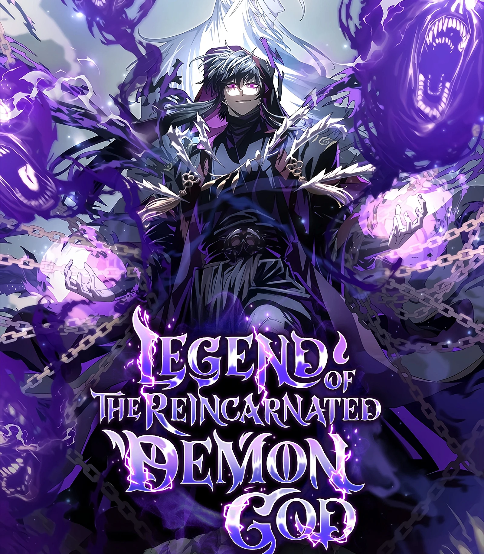 Cover image for Legend of the Reincarnated Demon God (La leyenda del dios demonio reencarnado; Chronicles of the Reincarnated Demon God; 転生魔神伝〜逆境を超えし覇王〜; Paragon Demon: Revenant Saga; 환생마신전)