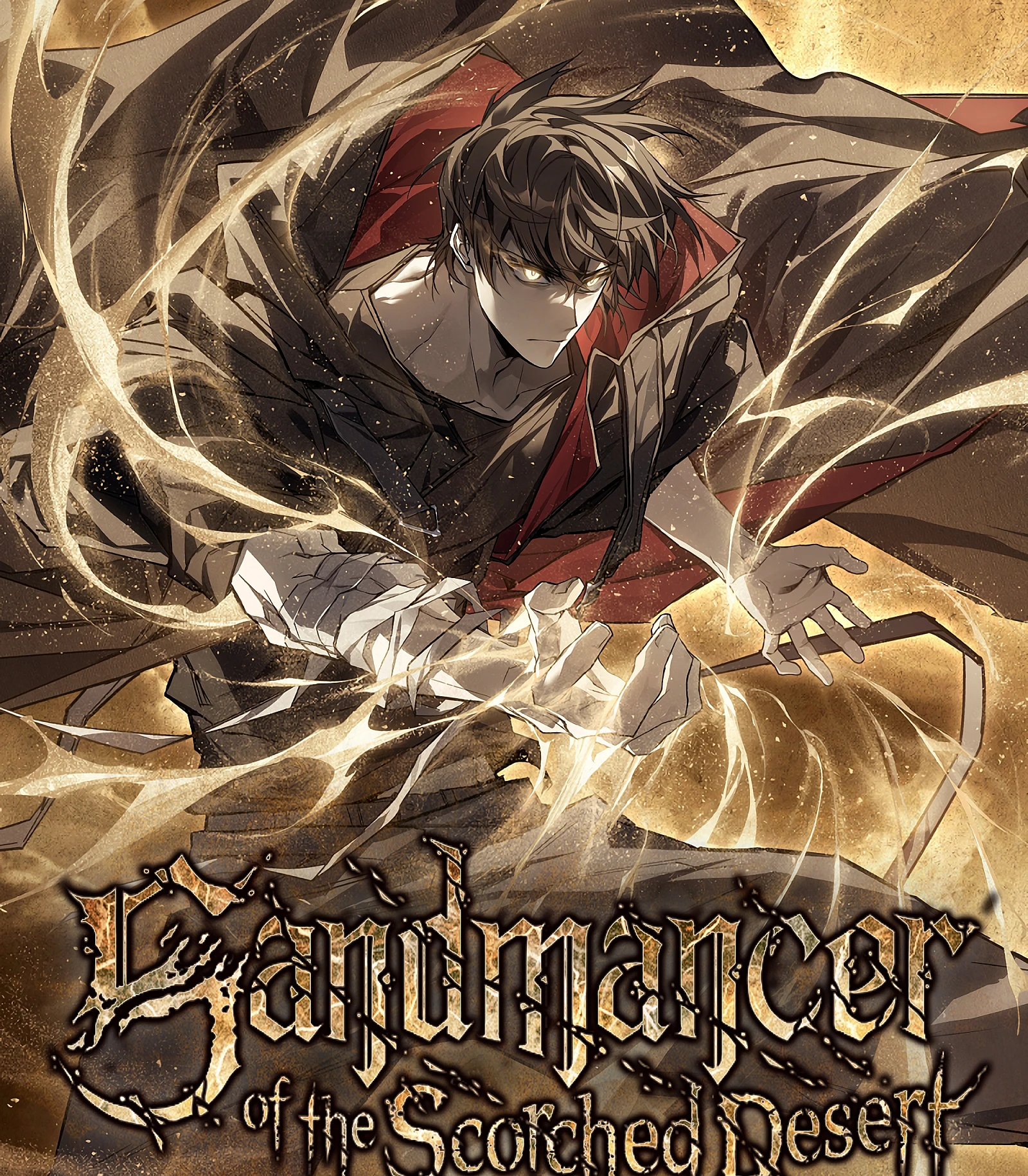 Cover image for Sandmancer of the Scorched Desert (불탄 사막의 모래술사, The Scorched Desert's Sand Mage, The Sand Mage of the Scorched Desert, Sand Mage of the Burnt Desert, The Sand Sorcerer of the Burnt Desert, Sand Wizard of the Burnt Desert, The Last Sandmancer, El Espectro del Desierto Calcinado; Desert)