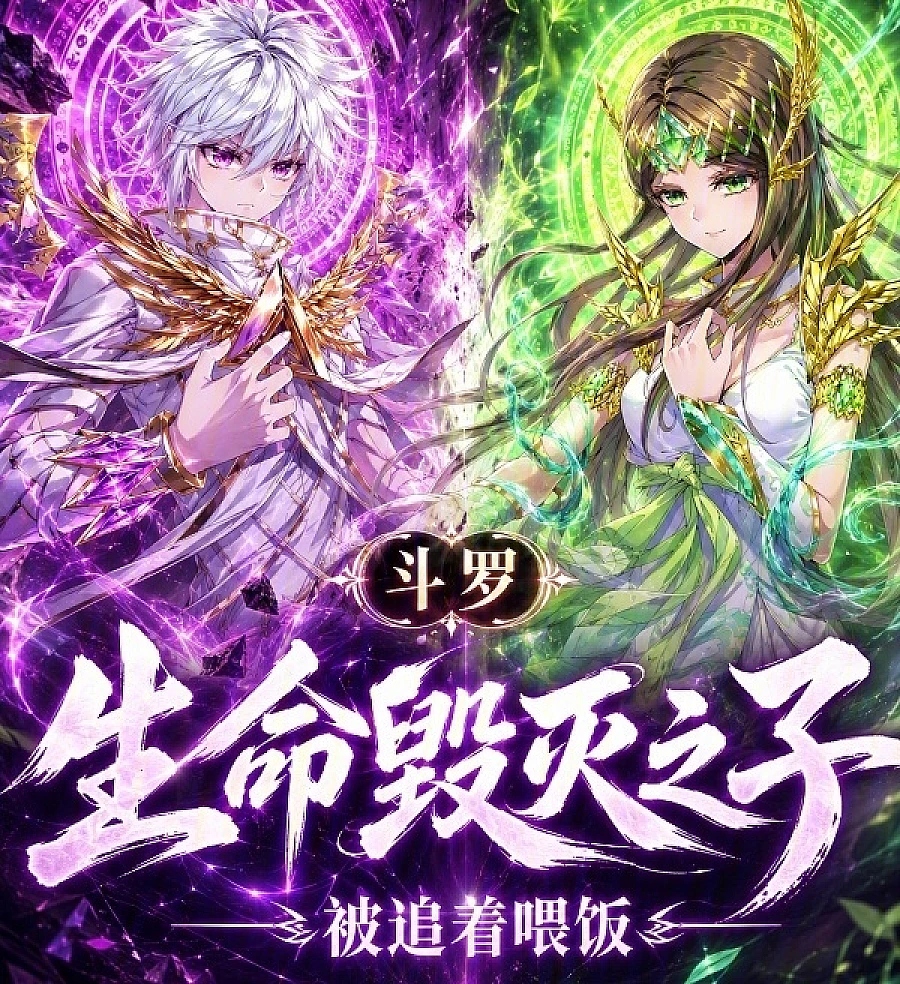 Cover image for Douluo: Son of Life and Destruction, Being Hand-Fed Resources (Douluo: O Filho da Vida e da Destruição, Sendo Alimentado à Força; Доуло: Сын Жизни и Разрушения, Которого Кормят с Ложечки; Đấu Lừa: Con Trai của Sự Sống và Hủy Diệt, Được Cho Ăn Tận Miệng; Douluo: Anak Kehidupan dan Penghancuran, Diberi Makan Paksa; Douluo: El Hijo de la Vida y la Destrucción, Alimentado a la Fuerza; Douluo: Shengming Huimie Zhi Zi, Bei Zhui Zhe Wei Fan; 斗罗：生命毁灭之子，被追着喂饭)
