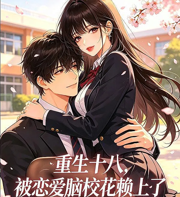 Cover image for Reborn at Eighteen: The Love-Obsessed School Beauty Won't Let Go (Renascido aos Dezoito: A Bela da Escola Obcecada por Amor Não Me Larga; Перерождение в восемнадцать: Школьная красавица, одержимая любовью, прицепилась ко мне; Tái Sinh Tuổi Mười Tám: Nàng Hoa Khôi Mê Tình Bám Lấy Tôi; Terlahir Kembali di Usia Delapan Belas: Si Cantik Sekolah yang Gila Cinta Memaksa Mendekat; Renacer a los Dieciocho: La Belleza de la Escuela Obsesionada con el Amor No Me Suelta; Chongsheng Shiba, Bei Lian'ai Nao Xiaohua Laishangle; 重生十八，被恋爱脑校花赖上了)
