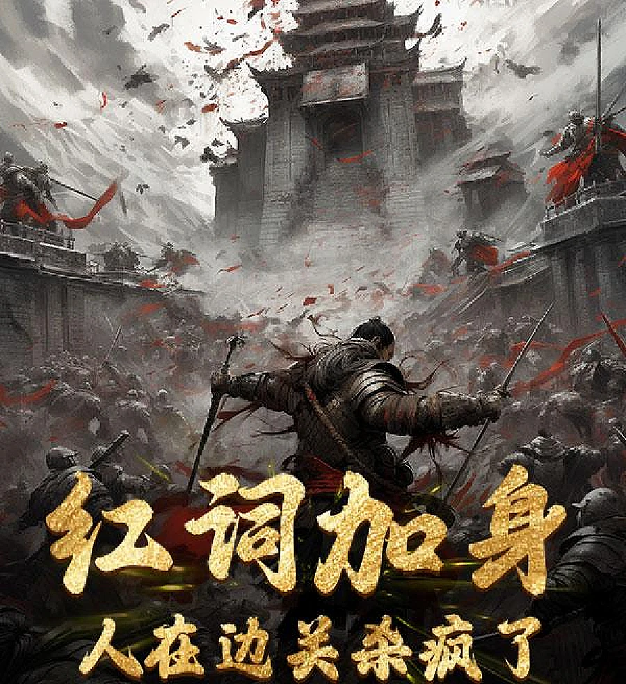 Cover image for Crimson Affixes: Unleashing Carnage at the Border (Atributos Carmesins: Massacre na Fronteira; Багровые Атрибуты: Резня на Границе; Từ Ngữ Đỏ Thẫm: Tàn Sát Nơi Biên Cương; Kata Merah: Pembantaian di Perbatasan; Palabras Carmesíes: Masacre en la Frontera; Hóng Cí Jiā Shēn, Rén Zài Biān Guān Shā Fēng Le; 红词加身，人在边关杀疯了！)