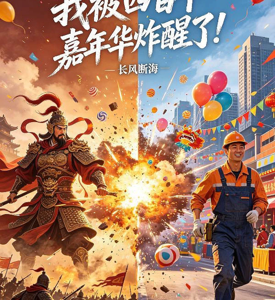 Cover image for Awakened by Four Hundred Carnival Blasts (Despertado por Quatrocentos Carnavais; Разбуженный четырьмя сотнями карнавалов; Tỉnh Giấc Bởi Bốn Trăm Lễ Hội Carnival; Terbanguhkan oleh Empat Ratus Karnaval; Despertado por Cuatrocientos Carnavales; Wǒ Bèi Sìbǎi Gè Jiāniánhuá Zhà Xǐng Le; 我被四百个嘉年华炸醒了)