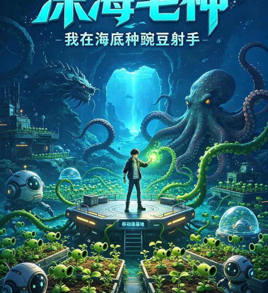 Cover image for Deep-Sea House God: I Plant Pea Shooters on the Seabed (深海宅神：我在海底种豌豆射手)