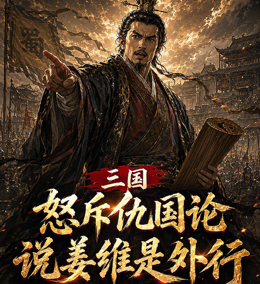 Cover image for Three Kingdoms: Denouncing the Theory of Surrender and Calling Jiang Wei an Amateur (Três Reinos: Denunciando a Teoria da Rendição e Chamando Jiang Wei de Amador; Троецарствие: Гневное осуждение теории капитуляции и признание Цзян Вэя дилетантом; Tam Quốc: Phẫn Nộ Bác Bỏ Luận Điểm Thù Địch, Gọi Khương Duy Là Kẻ Ngoại Đạo; Tiga Kerajaan: Mengecam Teori Penyerahan dan Menyebut Jiang Wei Seorang Amatir; Tres Reinos: Denunciando la Teoría de la Rendición y Llamando Aficionado a Jiang Wei; Sānguó: Nùchì Chóuguólùn, Shuō Jiāng Wéi Shì Wàiháng; 三国：怒斥仇国论，说姜维是外行)