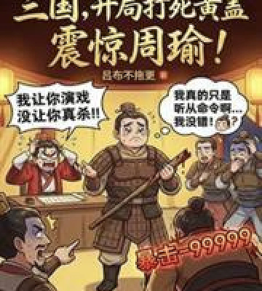 In the Three Kingdoms period, the opening scene features the killing of Huang Gai, shocking Zhou Yu