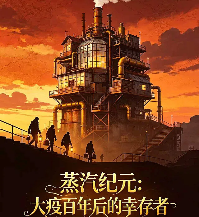 Cover image for The Age of Steam: Survivors of the Century-Long Plague (A Era do Vapor: Sobreviventes da Peste Centenária; Век Пара: Выжившие после столетней чумы; Kỷ Nguyên Hơi Nước: Những Người Sống Sót Sau Đại Dịch Trăm Năm; Zaman Uap: Penyintas Setelah Wabah Seratus Tahun; La Era del Vapor: Supervivientes de la Plaga Centenaria; Zhengqi Jiyuan: Dayi Bainian Hou de Xingcunzhe; 蒸汽纪元：大疫百年后的幸存者)