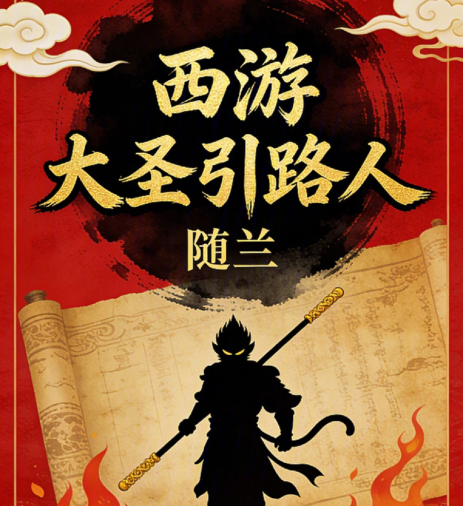 Cover image for Journey to the West: The Great Sage's Guide (Jornada ao Oeste: O Guia do Grande Sábio; Путешествие на Запад: Наставник Великого Мудреца; Tây Du: Người Dẫn Đường Đại Thánh; Perjalanan ke Barat: Pemandu Sang Pertapa Agung; Viaje al Oeste: El Guía del Gran Sabio; Xiyou: Dasheng Yinluren; 西游：大圣引路人)