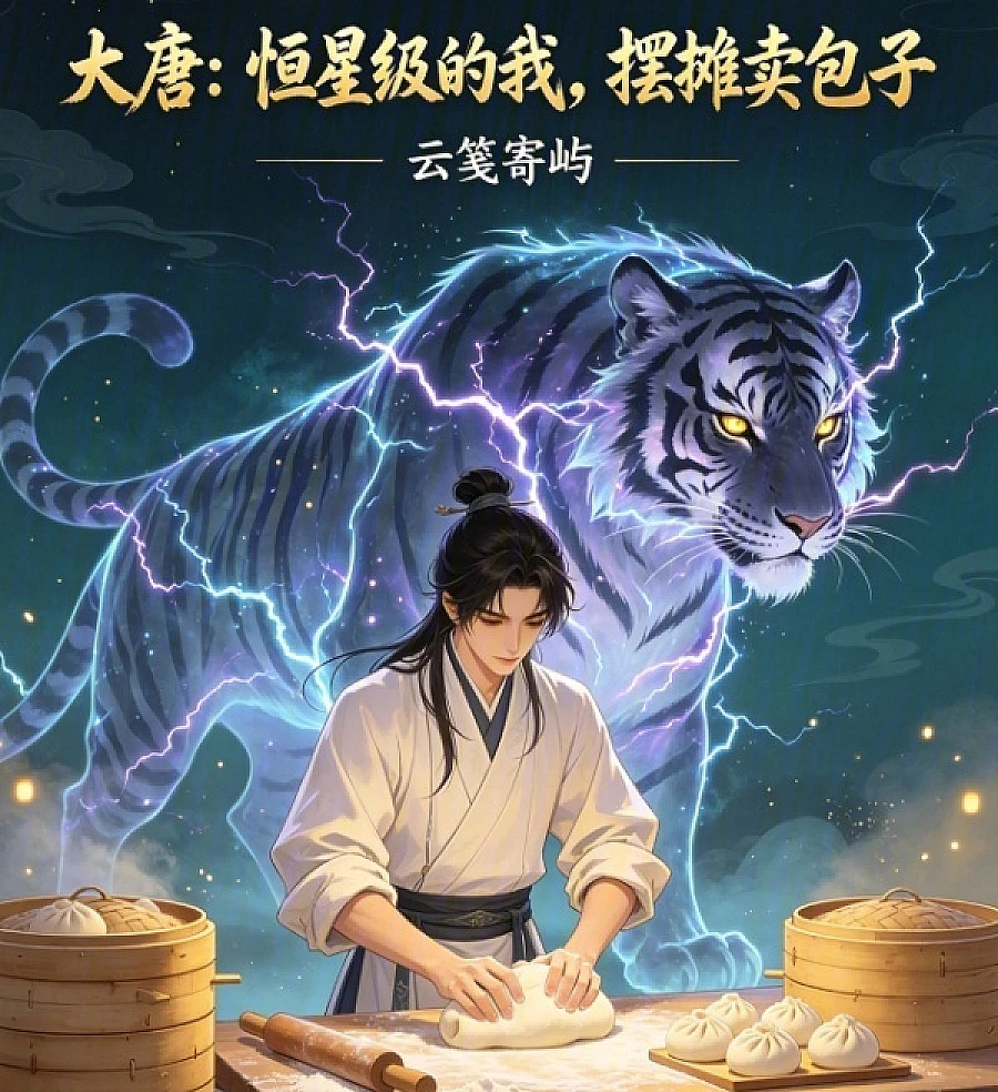 Cover image for Tang Dynasty: A Stellar Power Selling Steamed Buns (Dinastia Tang: Vendendo Pãezinhos no Vapor com Poder Estelar; Династия Тан: Продаю паровые булочки со звёздной силой; Nhà Đường: Bán Bánh Bao Hấp Với Sức Mạnh Hằng Tinh; Dinasti Tang: Menjual Bakpao Kukus dengan Kekuatan Bintang; Dinastía Tang: Vendiendo Bollos al Vapor con Poder Estelar; Dà Táng: Héngxīng Jí de Wǒ Bǎitān Mài Bāozi; 大唐：恒星级的我摆摊卖包子)
