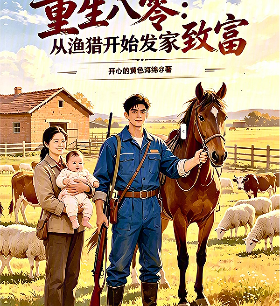 Cover image for Reborn in the Eighties: From Hunting and Fishing to a Thousand-Acre Ranch (Renascido nos Anos 80: Da Caça e Pesca à Prosperidade; Перерождение в восьмидесятые: От охоты и рыбалки к богатству; Tái Sinh Thập Niên 80: Từ Săn Bắt Đánh Cá Đến Giàu Có; Reinkarnasi di Tahun 80-an: Dari Berburu dan Memancing Menjadi Kaya Raya; Renacer en los Ochenta: De la Caza y Pesca a la Riqueza; Chóngshēng Bālíng Cóng Yúliè Kāishǐ Fājiā Zhìfù; 重生八零从渔猎开始发家致富)