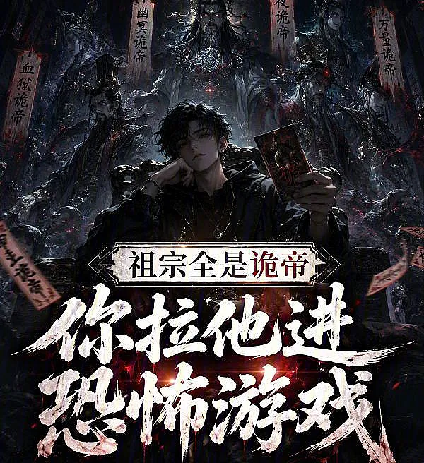 Cover image for All My Ancestors Are Horror Emperors, So I Dragged Them Into a Terror Game (Todos os Meus Ancestrais São Imperadores do Terror e Eu Os Arrasto Para um Jogo de Horror; Все мои предки — Императоры Ужаса, а ты тащишь их в хоррор-игру; Tổ Tiên Đều Là Quỷ Đế, Ngươi Kéo Họ Vào Trò Chơi Kinh Dị; Semua Leluhurku Adalah Kaisar Horor, Kau Seret Mereka ke Game Horor; Todos Mis Ancestros Son Emperadores del Terror y Los Arrastro a un Juego de Horror; Zǔzōng Quán Shì Guǐdì, Nǐ Lā Tā Jìn Kǒngbù Yóuxì; 祖宗全是诡帝，你拉他进恐怖游戏)