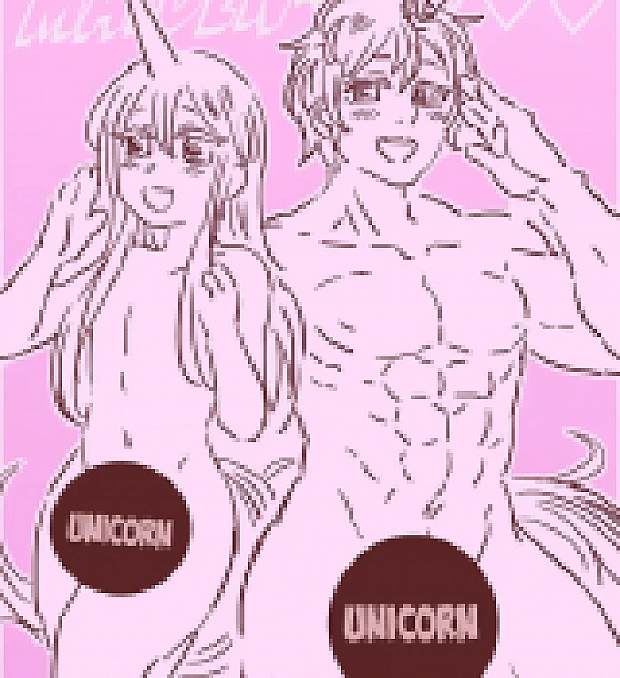 A Boy Who's Crossdressing for the Cultural Festival and a Unicorn